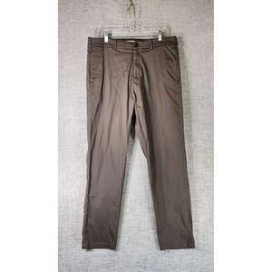 Hill City Everyday Pant Mens 34x32 Brown Athletic Fit Stretch Elastic Waist